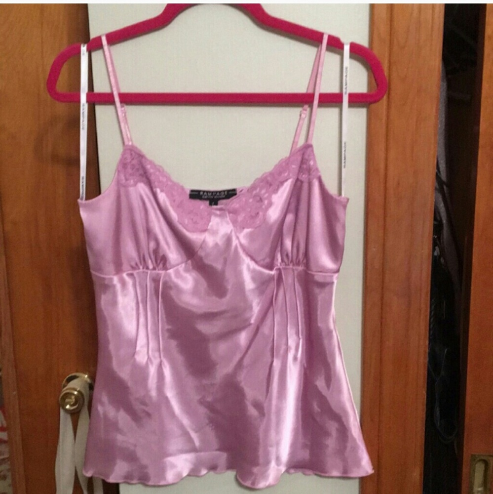 Nwot pink silk rampage top